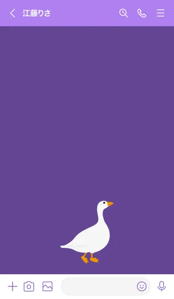 [LINE着せ替え] ドワーフガチョウ！とてもかわいい（紫の）の画像3