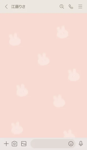 [LINE着せ替え] ～可愛いうさぎ♥オレンジ30_1～の画像3