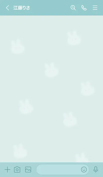 [LINE着せ替え] ～可愛いうさぎ♥グリーン31_1～の画像3