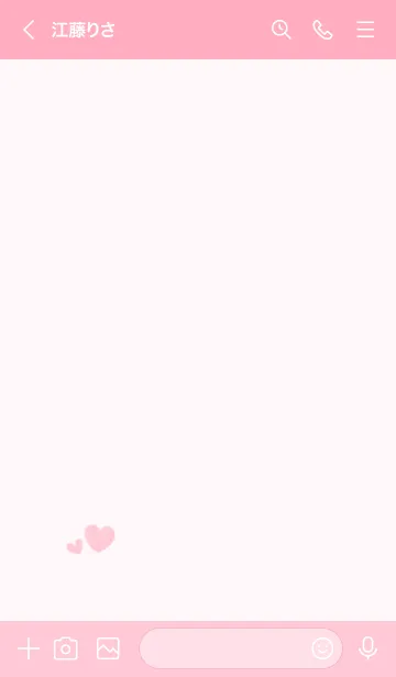 [LINE着せ替え] ハートのらくがき(パステルピンク)の画像3