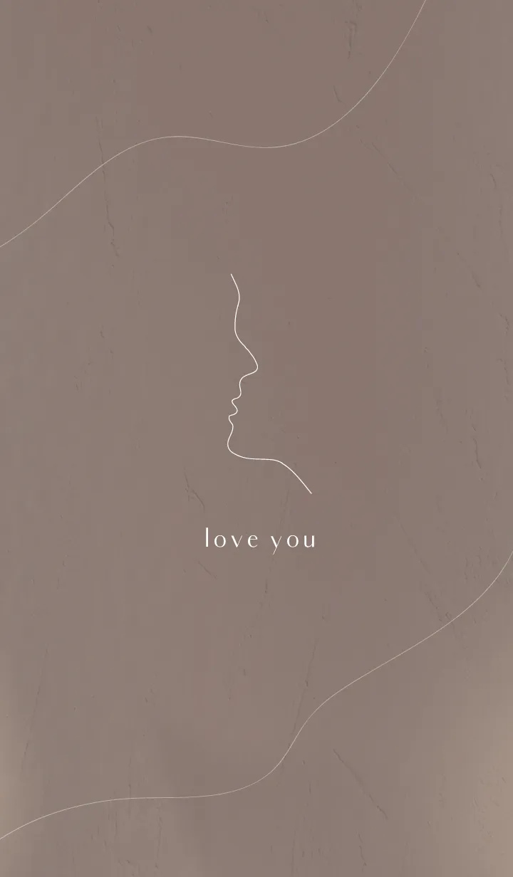 [LINE着せ替え] 韓国っぽラインアート  brown ver.の画像1