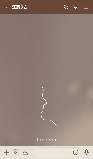 [LINE着せ替え] 韓国っぽラインアート  brown ver.の画像3