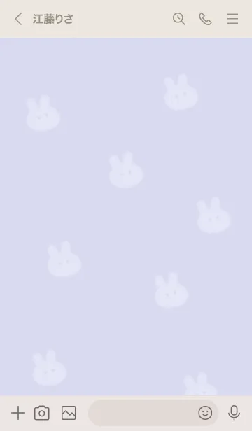 [LINE着せ替え] ～可愛いうさぎ♥パープル32_1～の画像3