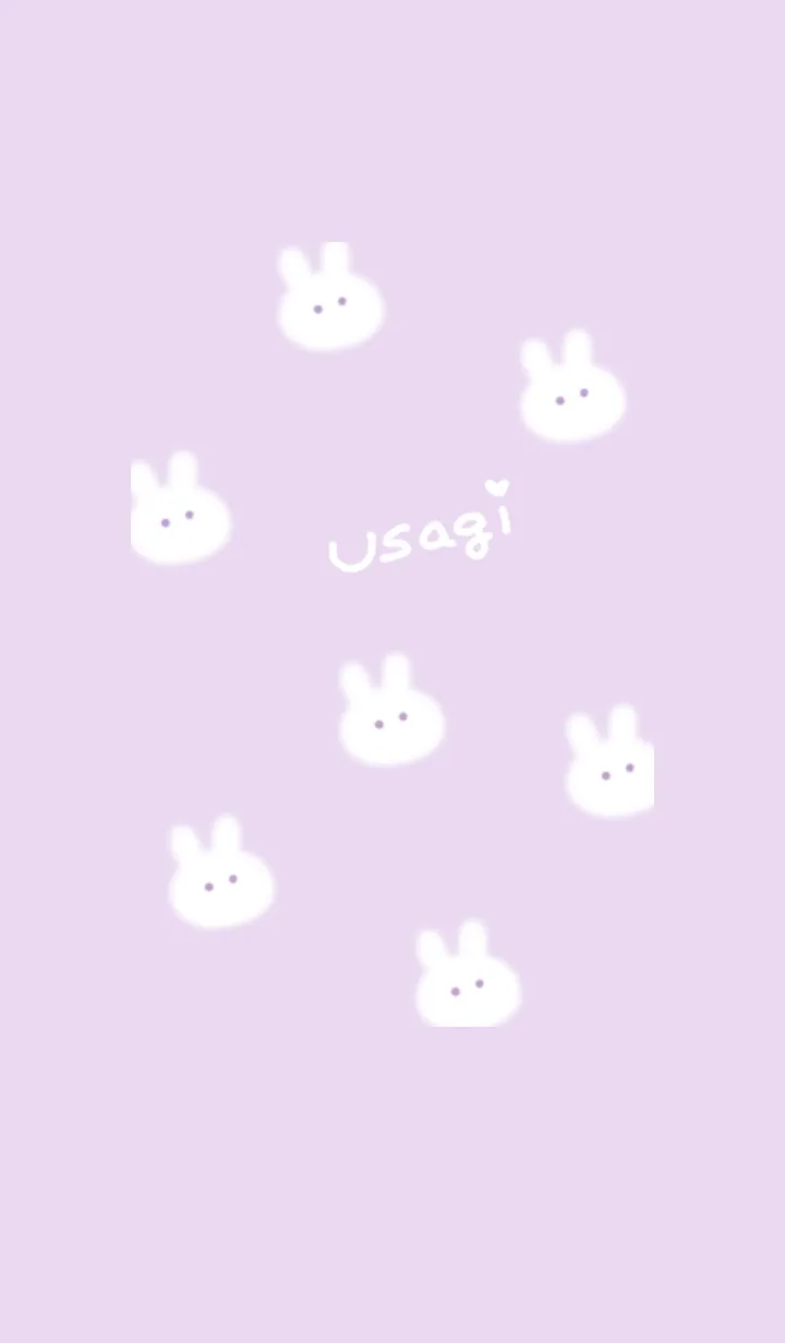 [LINE着せ替え] ～可愛いうさぎ♥パープル33_1～の画像1