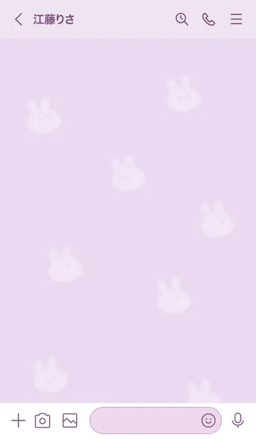 [LINE着せ替え] ～可愛いうさぎ♥パープル33_1～の画像3