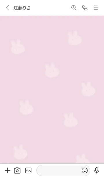 [LINE着せ替え] ～可愛いうさぎ♥ピンク35_1～の画像3