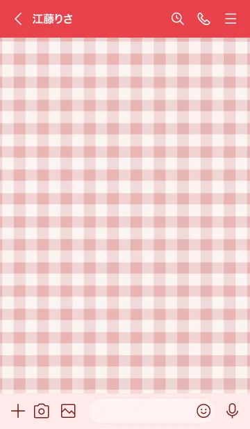 [LINE着せ替え] ザ ハート チェック 85の画像3