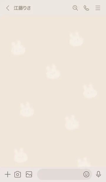 [LINE着せ替え] ～可愛いうさぎ♥ベージュ38_1～の画像3