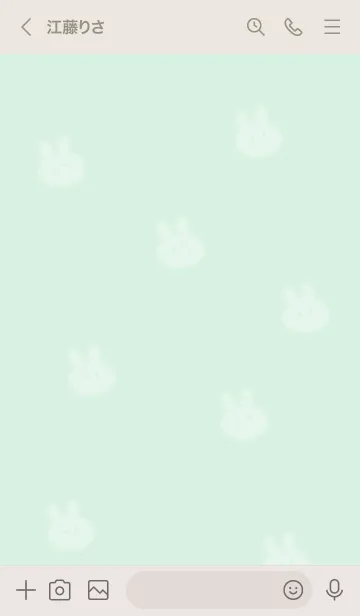 [LINE着せ替え] ～可愛いうさぎ♥ブルーグリーン41_1～の画像3