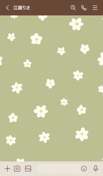 [LINE着せ替え] flower pattern/ pistachioの画像3