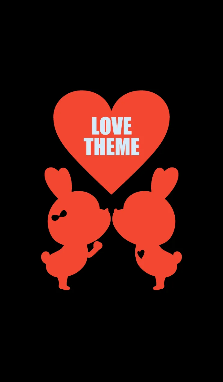 [LINE着せ替え] LOVE THEME BLACK & Red 24の画像1