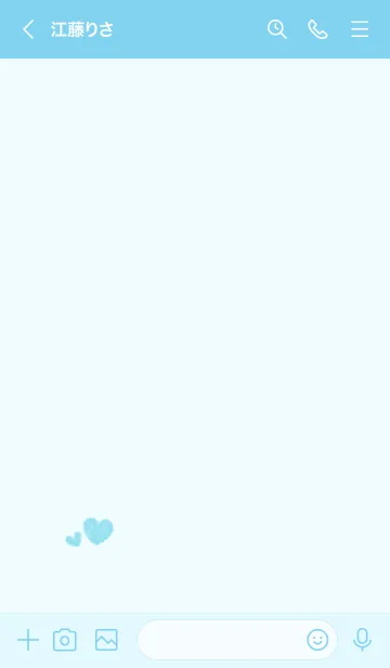 [LINE着せ替え] ハートのらくがき(ライトブルー)の画像3