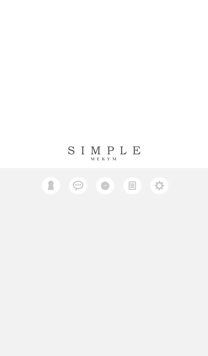 [LINE着せ替え] SIMPLE ICON WHITE-MEKYM 35の画像1