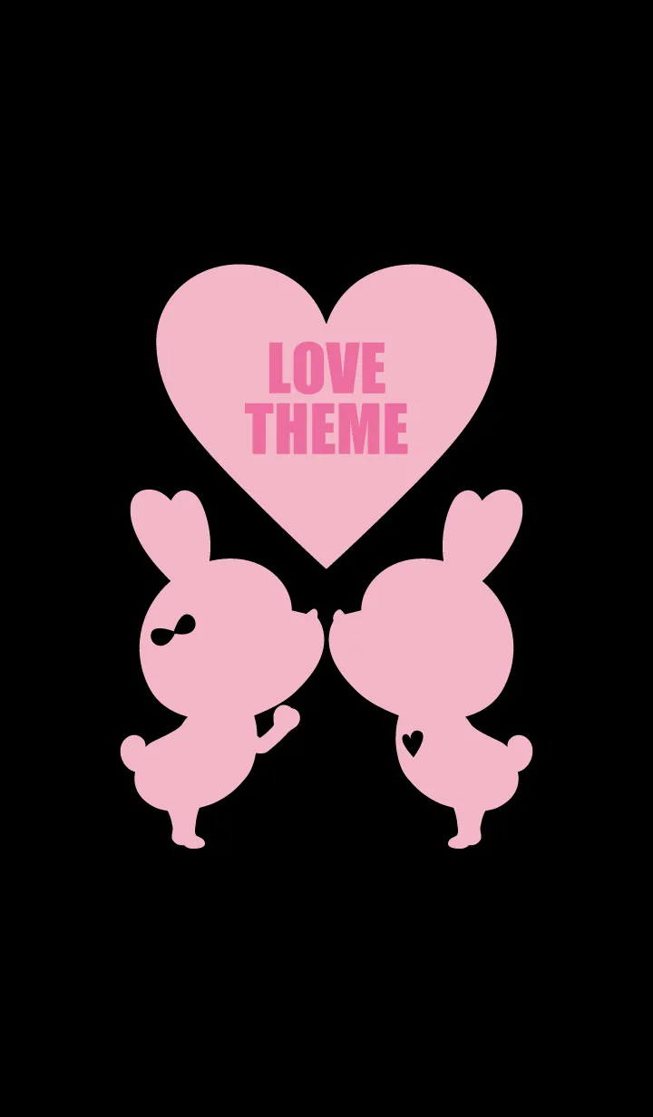 [LINE着せ替え] LOVE THEME BLACK & PINK..32の画像1