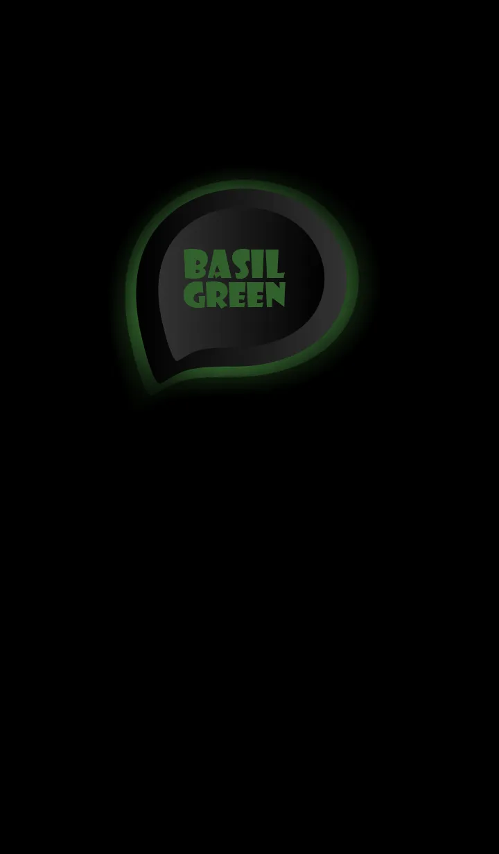 [LINE着せ替え] Basil Greeen  on Black Theme (JP)の画像1