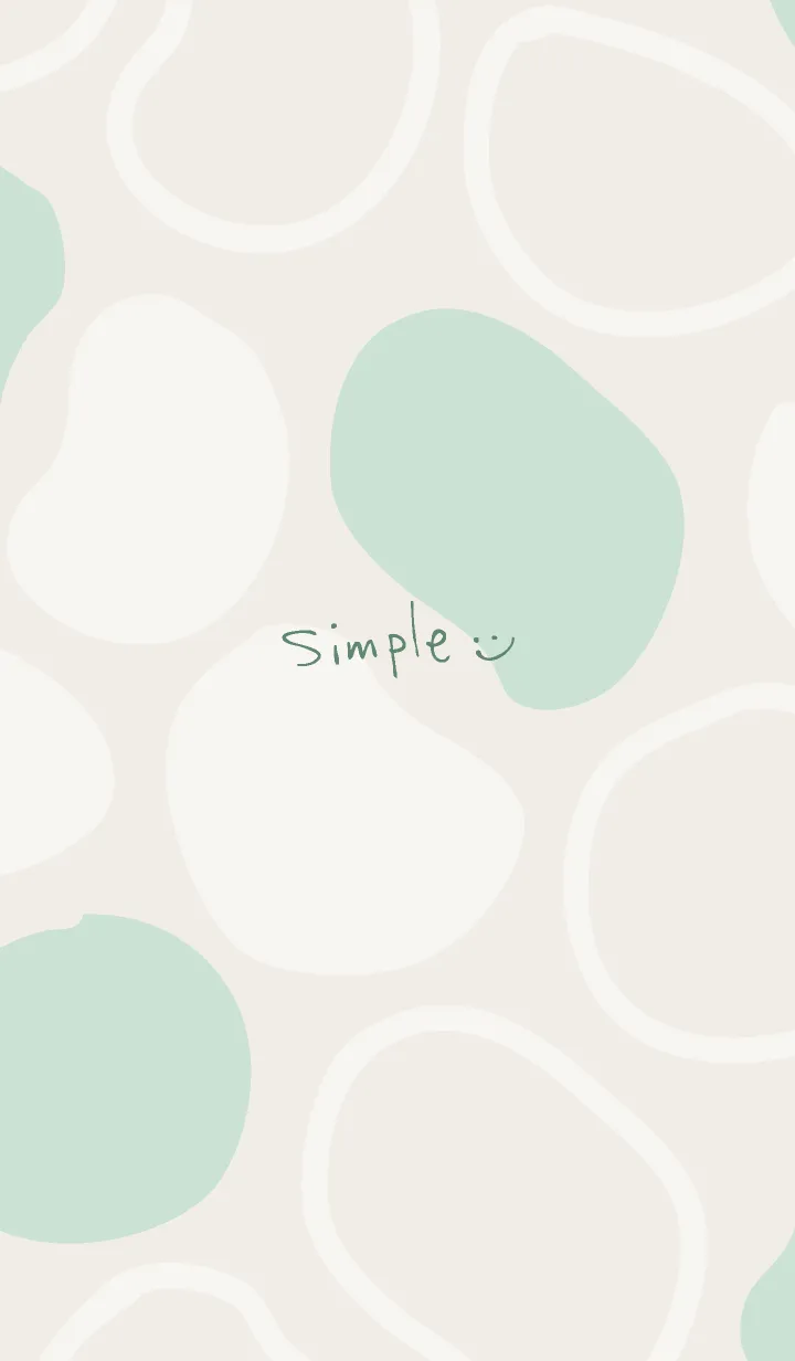 [LINE着せ替え] シンプル3カラー 有機的な丸 グリーン3の画像1