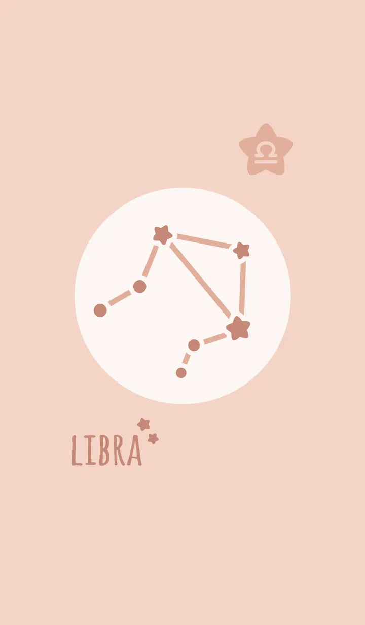 [LINE着せ替え] 星座占い幸運 天秤座'ピンクオレンジ'の画像1