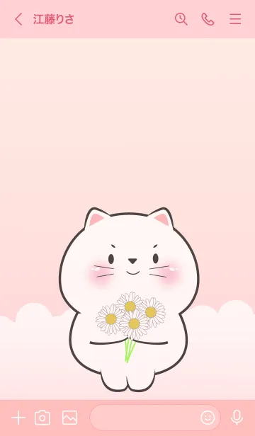 [LINE着せ替え] Little Prety White Cat Theme 2 (JP)の画像3