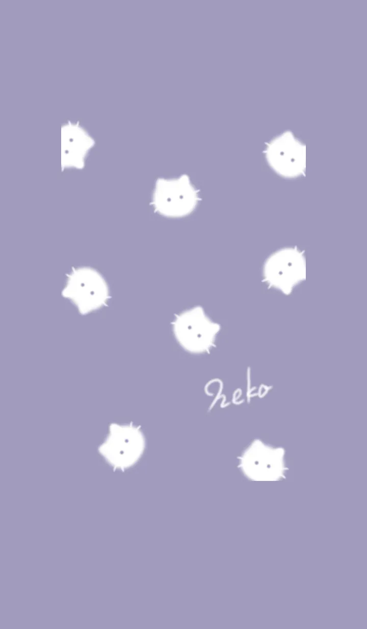 ～ふわふわな猫♥パープル01_1～の着せ替えメイン画像
