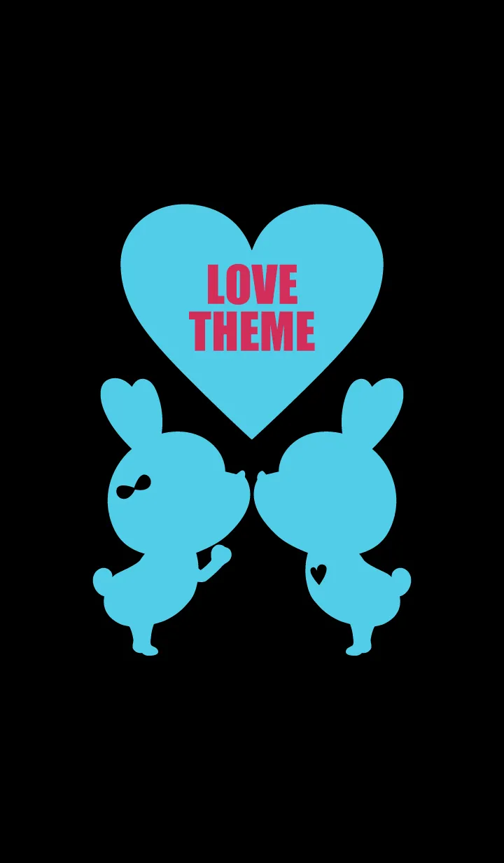 [LINE着せ替え] LOVE THEME BLACK & Blue 20の画像1