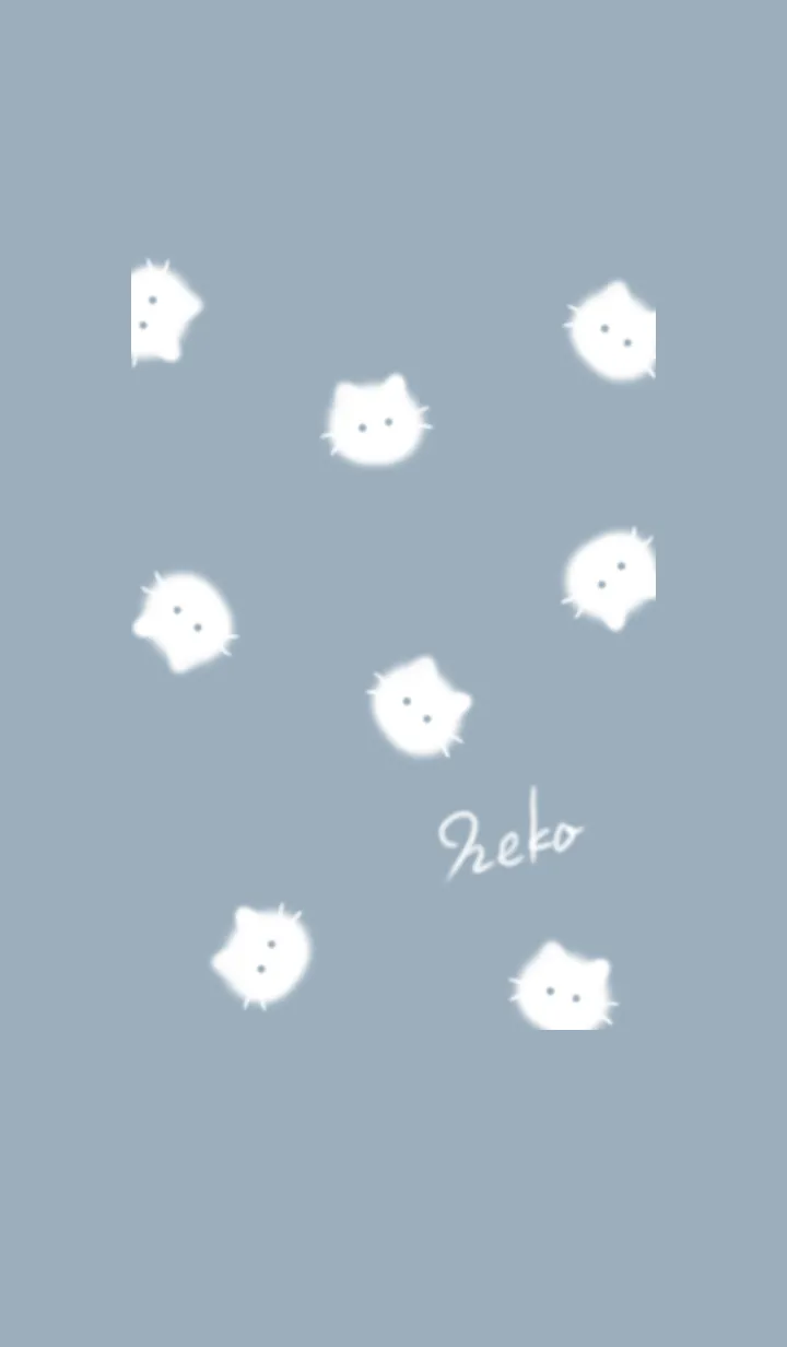 [LINE着せ替え] ～ふわふわな猫♥ブルーグレー05_1～の画像1