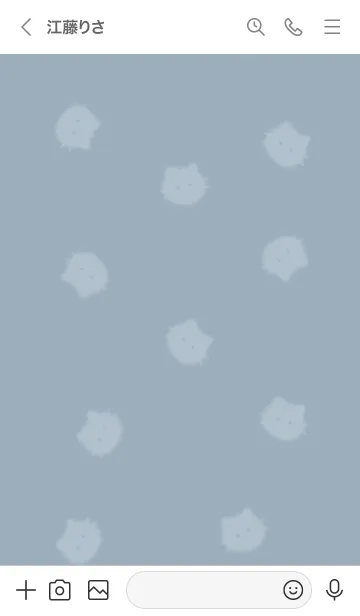 [LINE着せ替え] ～ふわふわな猫♥ブルーグレー05_1～の画像3