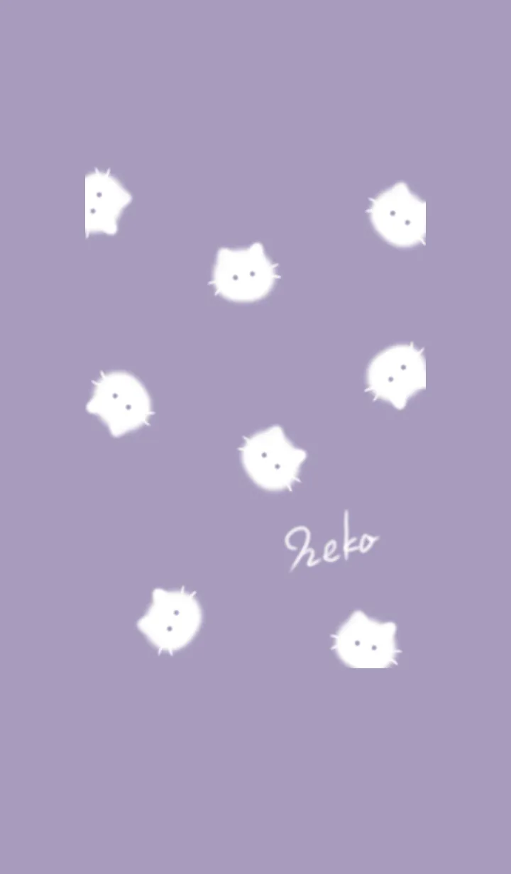 ～ふわふわな猫♥パープル07_1～の着せ替えメイン画像