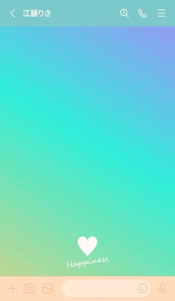 [LINE着せ替え] Small Heart *Yellow+Green+Purple*の画像3