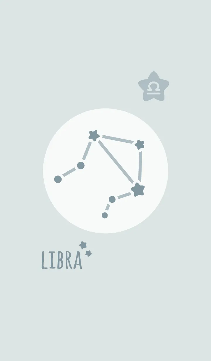 [LINE着せ替え] 星座占い幸運 天秤座'グリーンブルー'の画像1