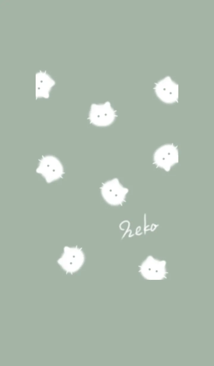 ～ふわふわな猫♥グリーン14_1～の着せ替えメイン画像