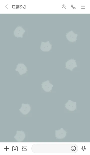[LINE着せ替え] ～ふわふわな猫♥ブルーグレー15_1～の画像3