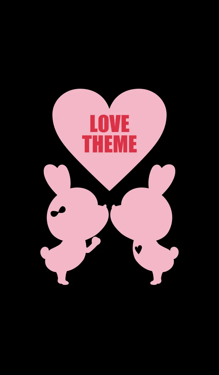 [LINE着せ替え] LOVE THEME BLACK & PINK..33の画像1