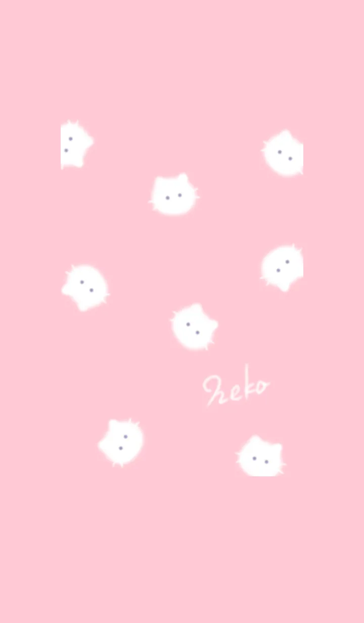 [LINE着せ替え] ～ふわふわな猫♥ピンク21_1～の画像1