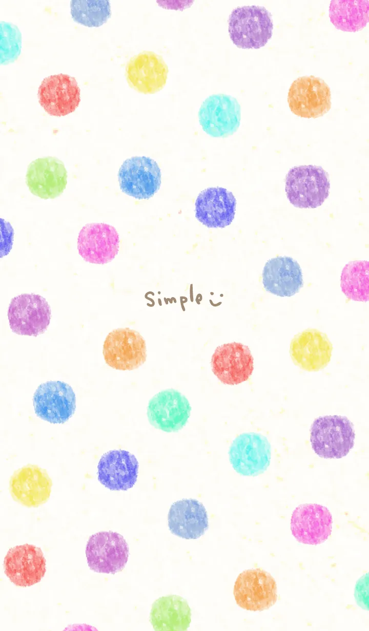 [LINE着せ替え] 水彩 大人 カラフル ドット20の画像1