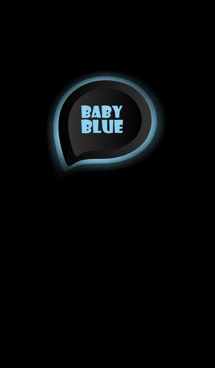 [LINE着せ替え] Baby Blue on Black (JP)の画像1