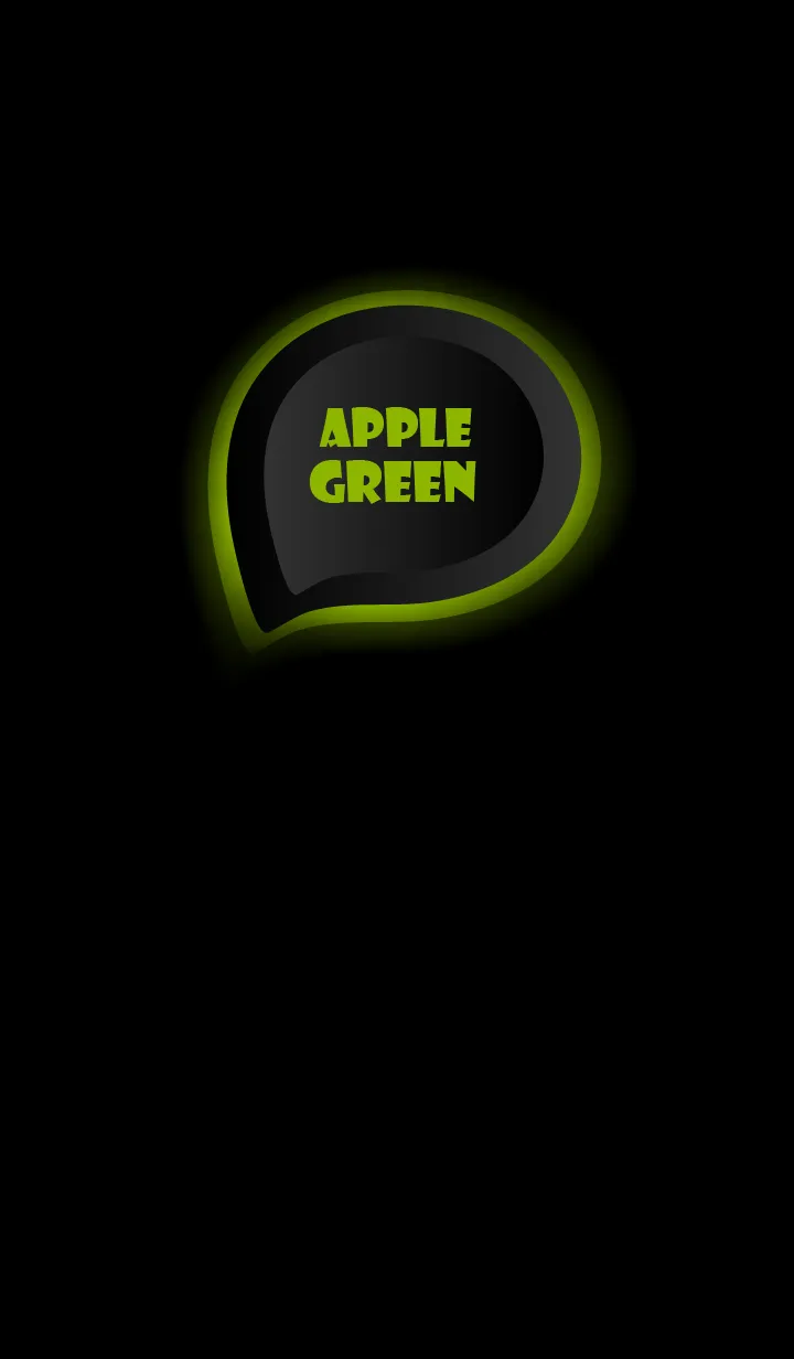 [LINE着せ替え] Apple Green on Black Theme (JP)の画像1