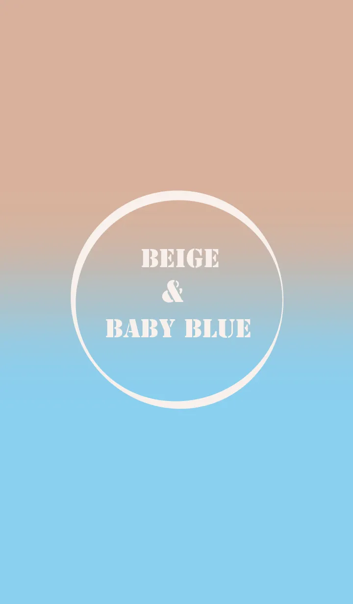 Beige  & Baby Blue Theme (JP)の着せ替えメイン画像