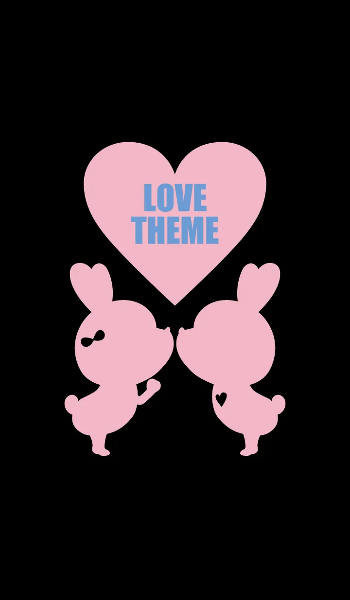 [LINE着せ替え] LOVE THEME BLACK & PINK..34の画像1