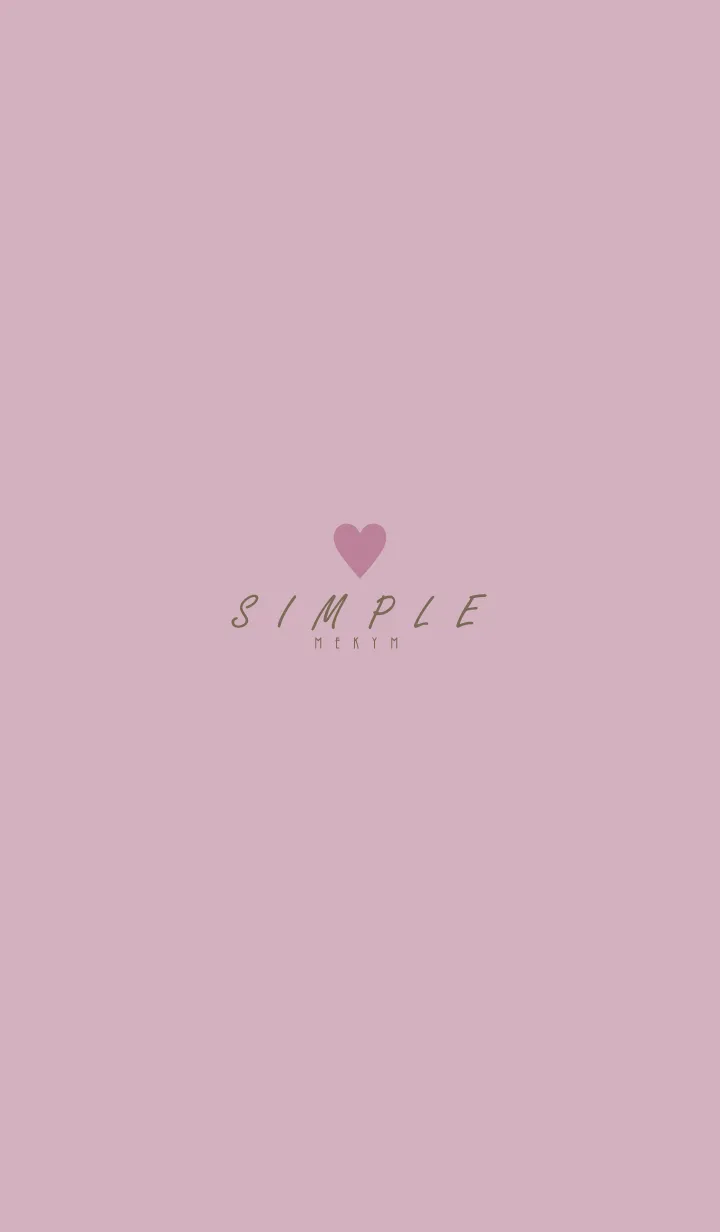 [LINE着せ替え] DUSKY PINK BROWN.SIMPLE -HEART- 35の画像1