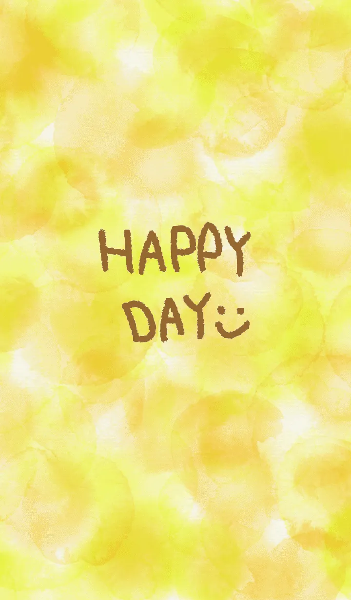 [LINE着せ替え] スマイル-水彩黄色20-の画像1