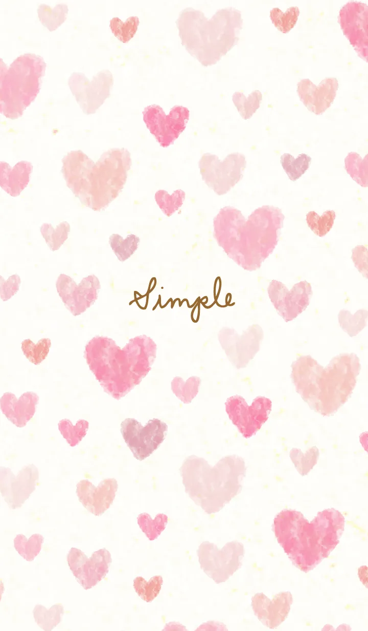 [LINE着せ替え] 水彩ハートシンプル25の画像1