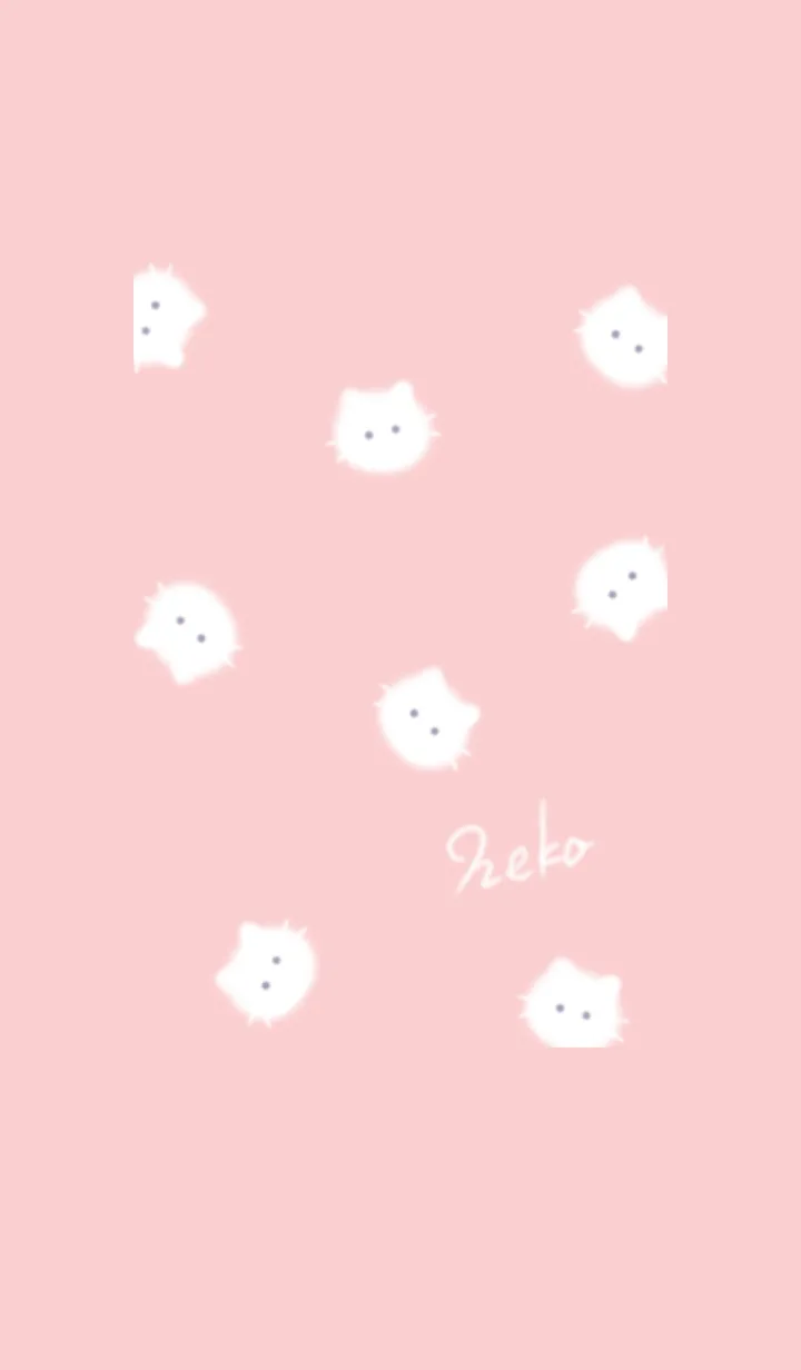[LINE着せ替え] ～ふわふわな猫♥ベビーピンク30_1～の画像1