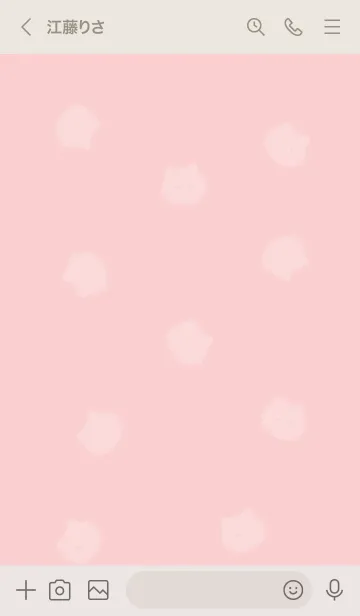 [LINE着せ替え] ～ふわふわな猫♥ベビーピンク30_1～の画像3