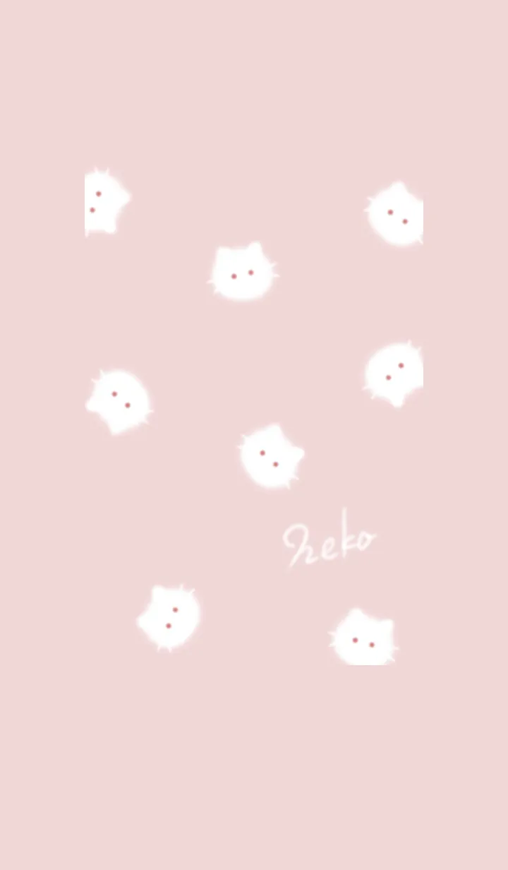 [LINE着せ替え] ～ふわふわな猫♥ピンク33_1～の画像1