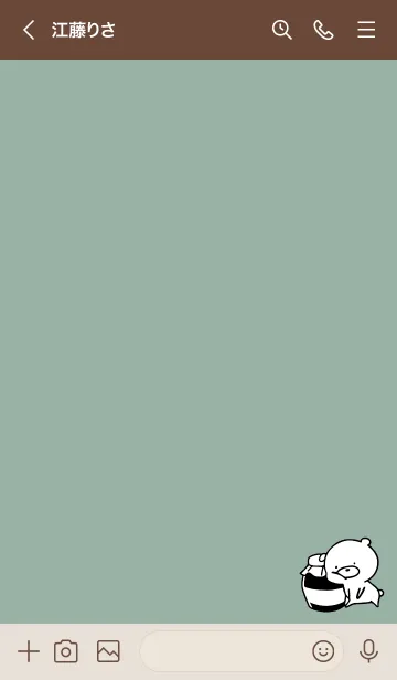 [LINE着せ替え] ベージュとカーキ : モノクロのぽんこつ2の画像3