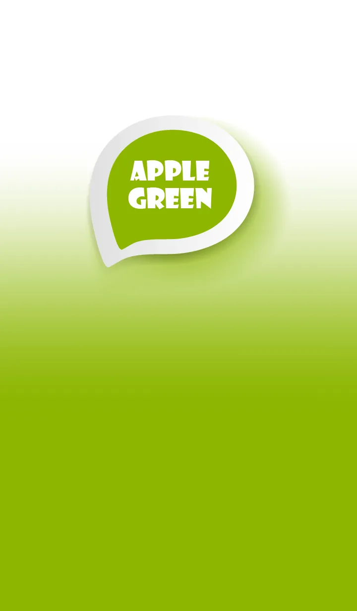 [LINE着せ替え] Apple Green on White Theme (JP)の画像1