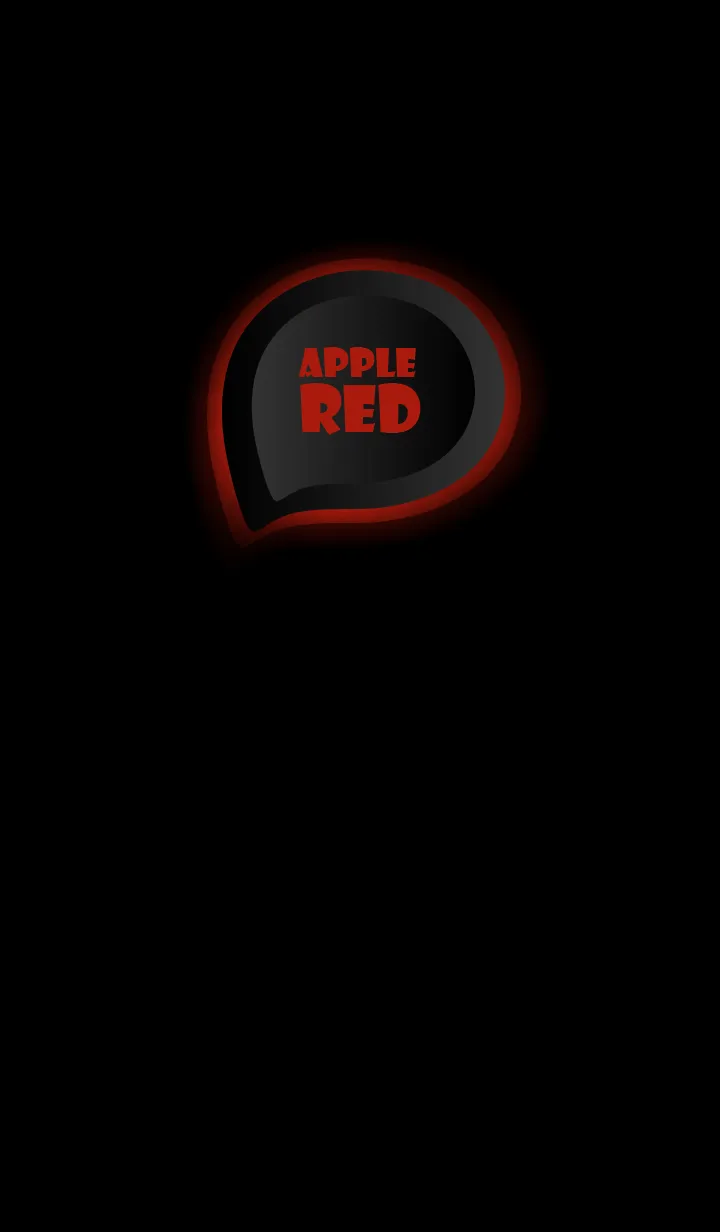 [LINE着せ替え] Apple Red on Black (JP)の画像1