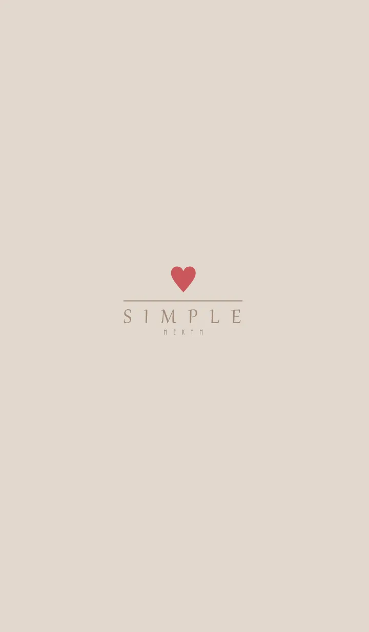 [LINE着せ替え] DUSKY BEIGE.SIMPLE -HEART- 35の画像1