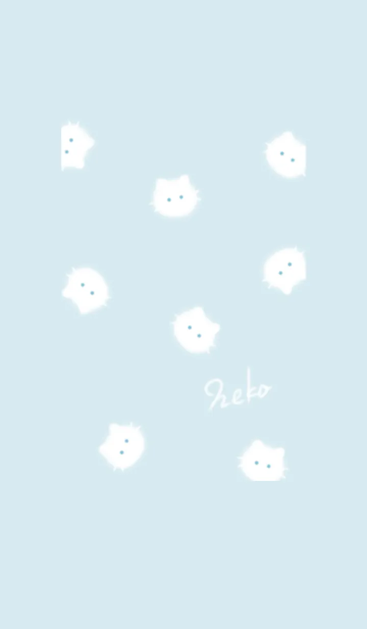 [LINE着せ替え] ～ふわふわな猫♥ブルー38_1～の画像1