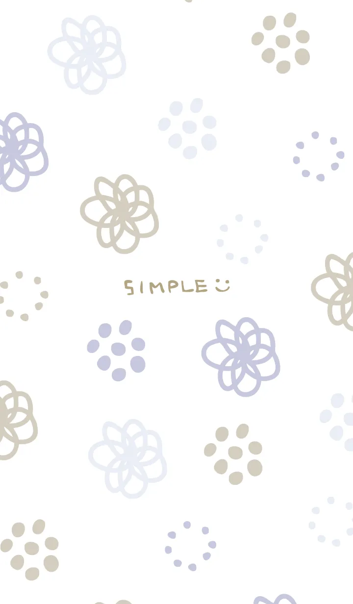 [LINE着せ替え] 手書き お花 時々水玉12の画像1